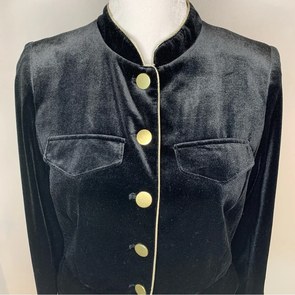 Who What Wear Black Velvet Jacket/Blazer Size S - Picture 6 of 10